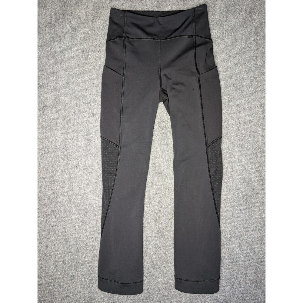 Lululemon Leggings Womens 2 Sole Training Crop Capri Pants Athletic Black *READ*
